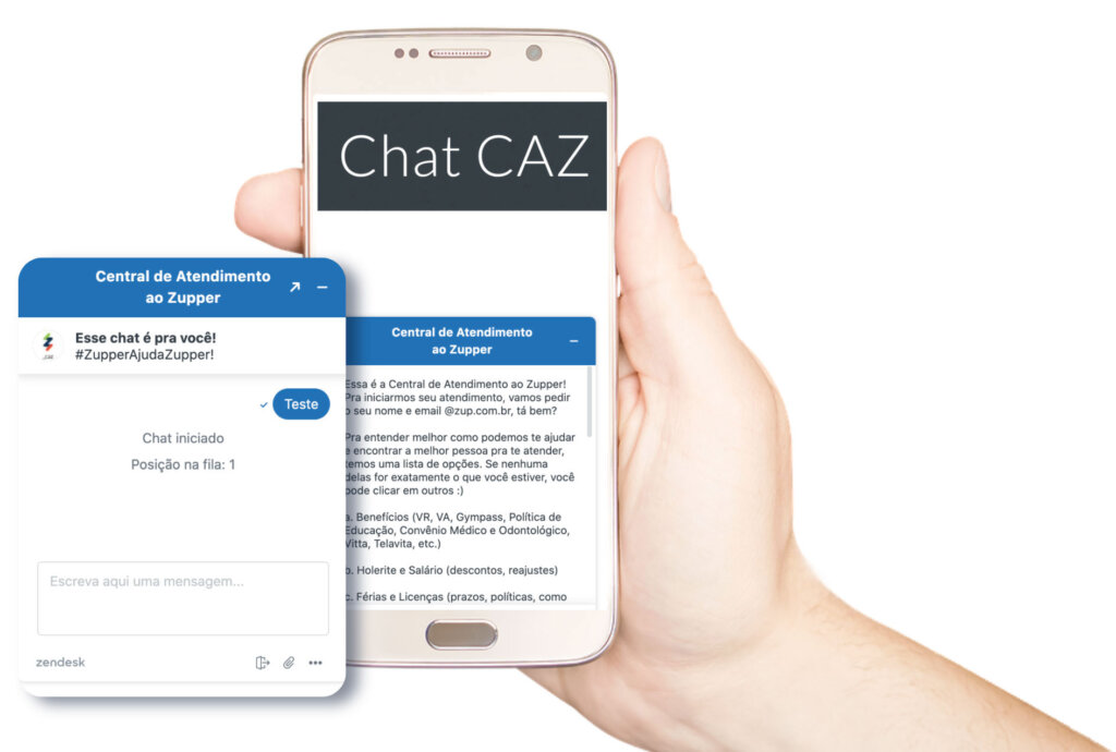 Chat CAZ - Central de Atendimento ao Zupper