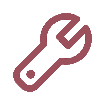 Ícone de chave inglesa representando redesenho arquitetural de sistemas com foco em escalabilidade e interoperabilidade.